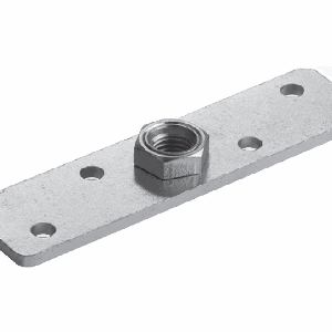 300124 - Schroefplaat op deur komt aan wielenblok 120x30mm