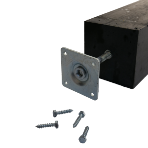 300414 - Betonpoer antraciet recht 150mm hoogte 580mm met stelplaat