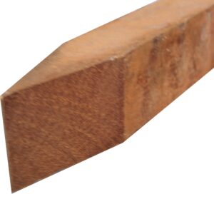 200296 - Palen hardhout 60 x 60 lengte 2750mm met punt fijn bezaagd