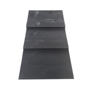 144241 - Zweeds rabat 10/24 x 195 (180 werkend) x 3000mm eerst geïmpregneerd daarna zwart gespoten zichtzijde 2 keer gespoten ral 9005