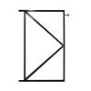 Poortframe 1000mm zwart gepoedercoat