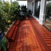 Padoek / Padouk vlonderplank glad geschaafd met B-fix profiel 21 x 140mm - Afbeelding 4