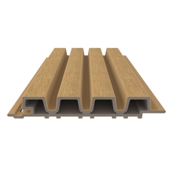 NewTechWood Castellation PRO35 Kleur Red Cedar composiet rhombus profiel 33 x 215mm(werkend 185mm) - Afbeelding 2