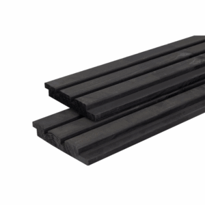 Vuren triple rhombusprofiel zwart gedompeld 22 x 140mm  (werkend 135mm) (design/deens rabat)