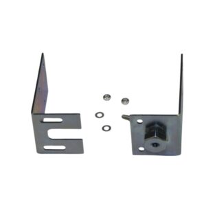 Schroefplaat op deur komt aan wielenblok zijkant montage lengte 100mm dikte deur 50 tm 65mm