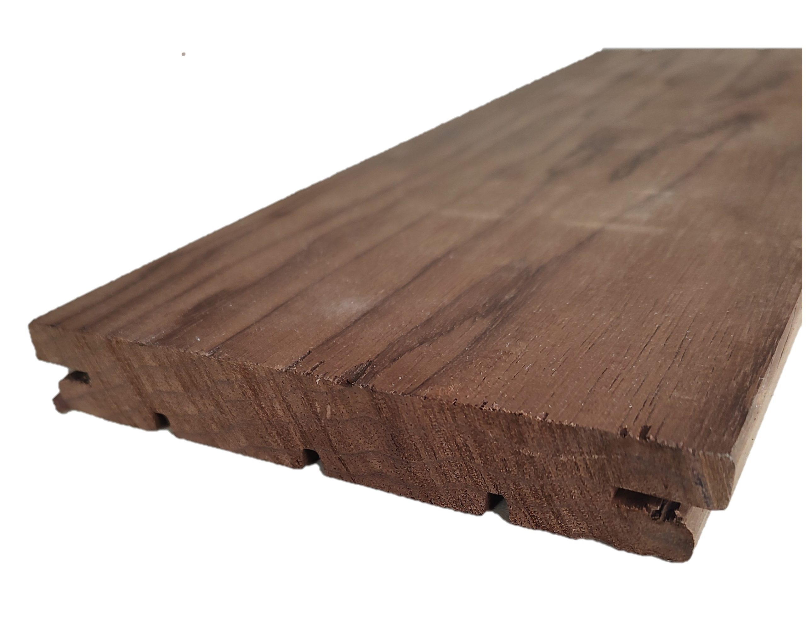 204920 - Thermo frake vlonderplank glad geschaafd met B-fix profiel 24 x 140 x 4550mm thermisch gemodificeerd